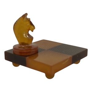 Vintage  Baltic amber chess horse figurine USSR Soviet 60’s